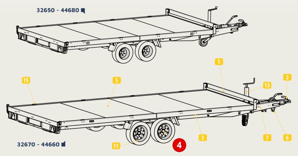 Essieu 1800 KG AF 5T140 avant 33665L/685L