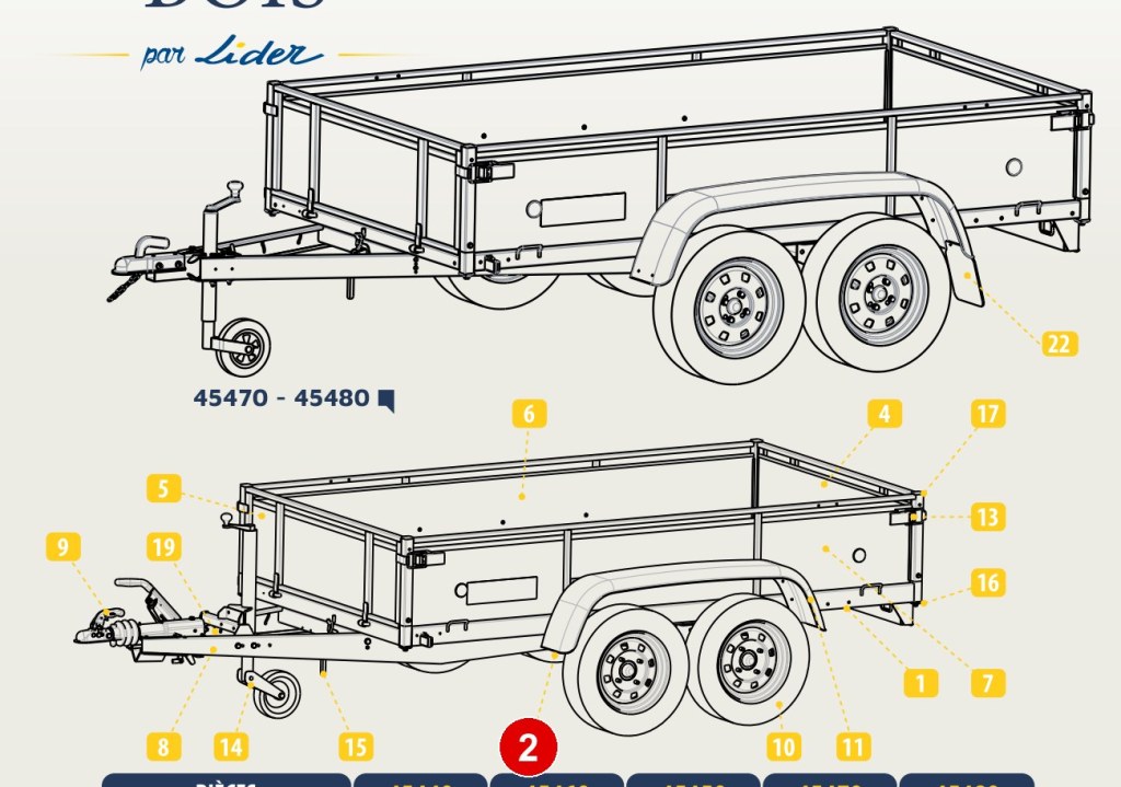 Essieu SF 750 KG 4X100 EAB 1360