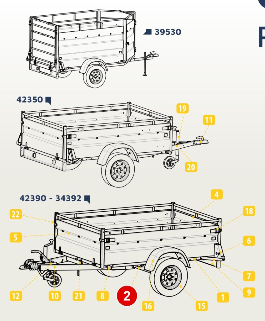 Essieu SF 750 KG 4X100 EAB 1250