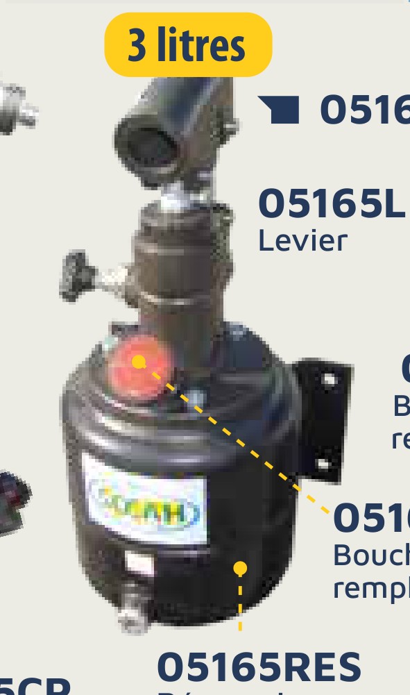 Levier de pompe à main BG acier L600