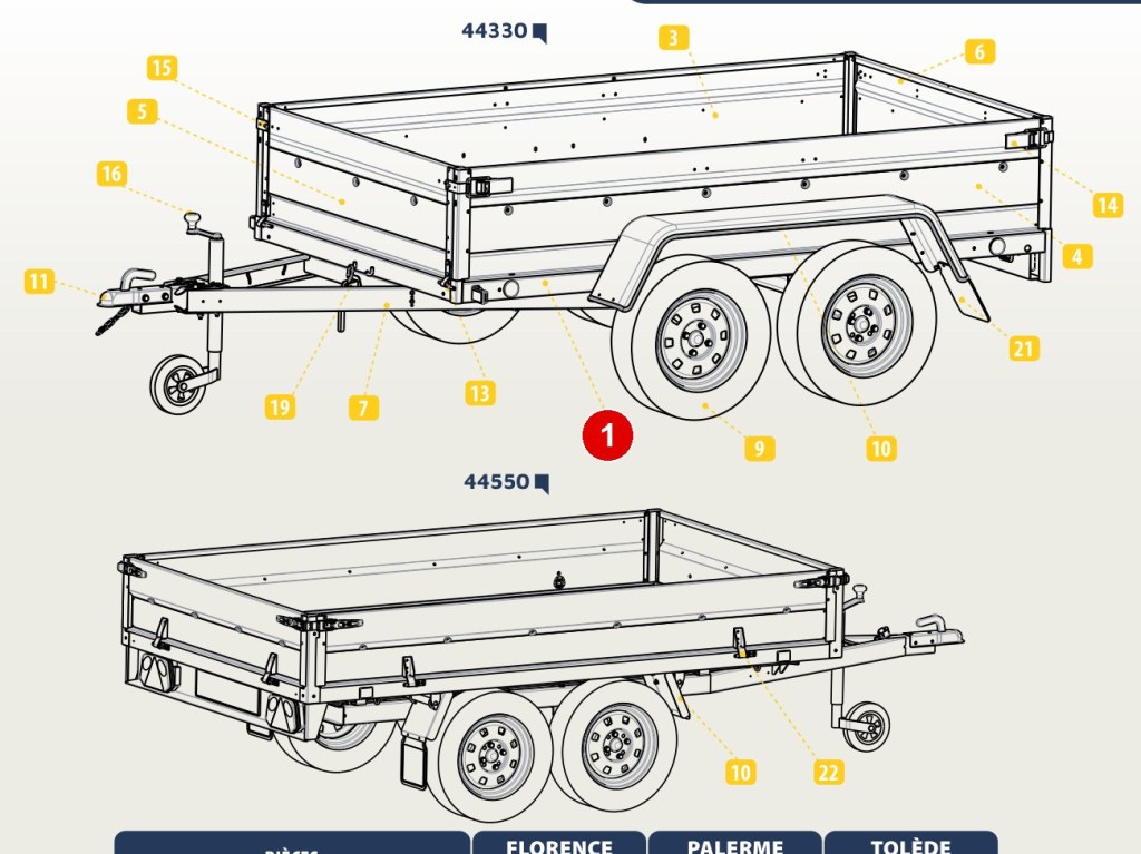 Châssis 150x100 750KG