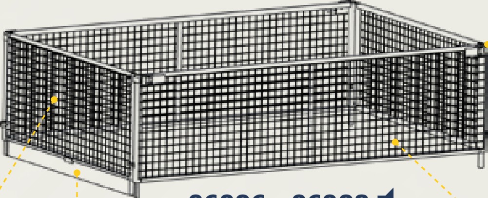 Jeu de réhausses grillagées 370 380 385