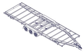 7m80 3 essieux 1350kg - Remorque pour Tiny House