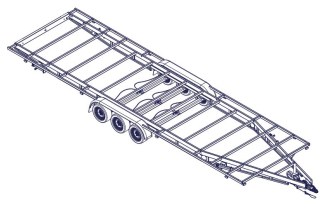 8m40 3 essieux 1800kg - Remorque pour Tiny House
