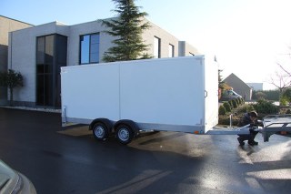 Remorque fourgon freiné 2700kg - 2m57 x 1m57