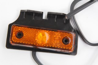 Feu latéral orange LED + support 90°