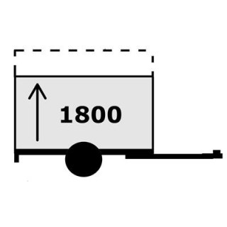 verhoging 30cm twin bache van 1m50 tot 1m80