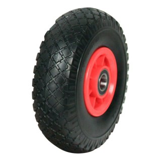 + roulement à billes Ø20 NL75mm plastique Rouge pneu en PU + roue 3.00x4 bloc 2.10X4 25mm