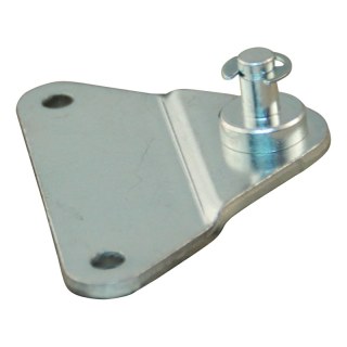 plaque de fixation avec cheville BA01/Z06 zingué Max 500N, avec ressort de verrouillage triangle 62x62x62x3.0mm, 2 trous Ø4.3mm