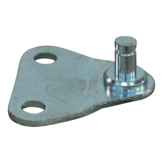 plaque de fixation avec cheville BB01/Z04 inox 316 triangle 28x28x1,5, 2 trous Ø4.3mm sur 18mm. Taraud Ø4x4,5mm