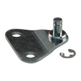 plaque de fixation avec cheville BB01/Z04 triangle 28x28x28x2.0mm. 2 trous Ø4.3mm sur 18mm. Appuyez sur Ø4x4.5mm. Max 180N, avec