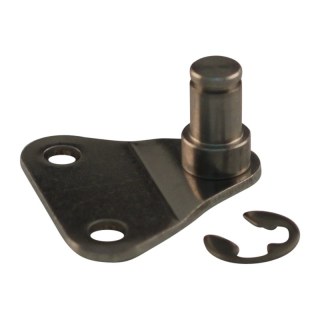plaque de fixation avec cheville BB01/Z06 inox 316 Max 500N, avec clip de retenue triangle 28x28x1,5, 2 trous Ø4,3mm sur 18mm. R