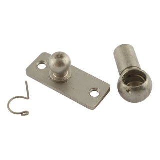 plaque de montage avec boule, boule et support inox 304 2 x filet M6