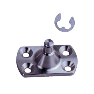 kit de montage plaque de fixation avec cheville Plaque en acier inoxydable 316 4x trou de vis Ø4 25 x 12, incl. ressort de reten