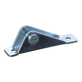 support R8 UE10 zingué Hauteur 20 mm, 2 trous Ø6,5mm sur 75mm. Plaque épaisseur 2,5mm. Plaque 95x18