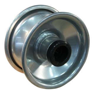 roue 2.10x4H2 ET0 roulement à rouleaux Ø25 NL75mm métal gris argent