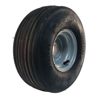 luchtband + wiel 15x6.00-6 4.50Ax6H2 ET0 60/90/4 staal V-3503 zilvergrijs