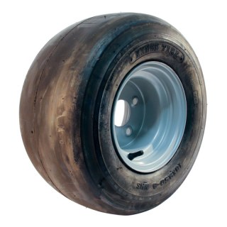 air tire + wheel 18x9.50-8 7.00Bx8H2 ET-2 60/100/4 steel KT-739 / SL68 silver grey