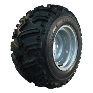 pneu + roue 26x12.00-12 10.50Ix12H2 ET0 94/140/5 métal KT-103 gris argent