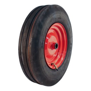 pneu + roue 3.50-8 2.50Ax8 ET0 roulement à rouleaux Ø25 NL100mm métal V-8502 Rouge