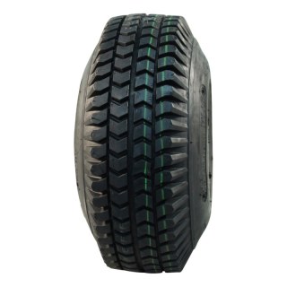 pneu + roue 4.00-4 2.50C-4 + plaque de renforcement ET0 roulement à billes Ø20 NL75mm métal C-248 gris