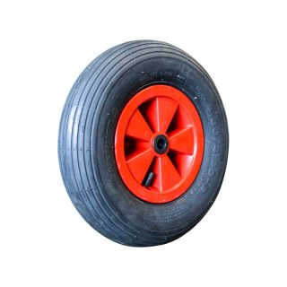 pneu + roue 4.80/4.00-8 2.50Ax8 ET0 NL75mm plastique S-2301 Rouge roulement à rouleaux