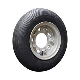 pneu + roue 4.80/4.00-8 3.00D-8 ET0 94/140/5 métal V-5501A gris argent