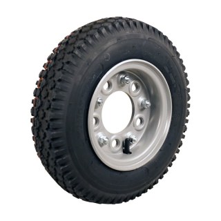 pneu + roue 4.80/4.00-8 3.00D-8 ET0 94/140/5 métal V-6602 gris argent