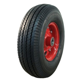 pneumatico + ruota 5.00-8 3.00D-8 ET0 NL100mm metallo HF-214 rosso