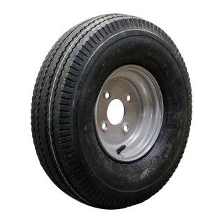 pneumatico + ruota 5.00-8 3.00Dx8 ET0 60/100/4 metallo HF-214 grigio argento