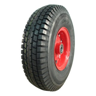 luchtband + wiel 6.00-9 4.00E-9 ET0 NL100mm staal V-6509 rood