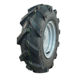 pneu + roue 5.00-10 3.50Bx10H2 ET-2.1 60/100/4 métal V-8501 gris argent