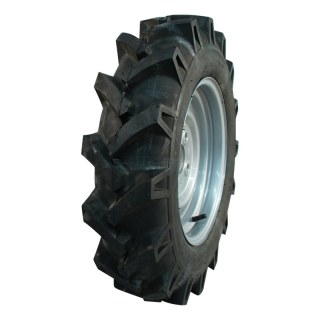 pneu + roue 5.00-12 4.00Bx12H2 ET0 60/100/4 métal V-8509 gris argent