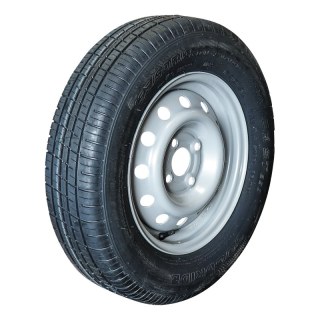 luchtband + wiel 155/80 R13 ST290 M+S 4Jx13H2 84 N ET30 57/100/4 staal zilvergrijs