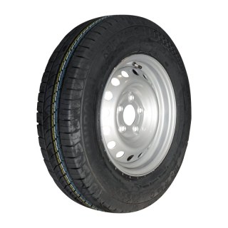 pneu + roue 185 R14C 5½Jx14H2 ET30 66,5/112/5 métal Rain Max 5 gris argent