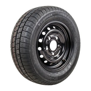 luchtband + wiel 185/60 R12C 5½Jx12H2 ET30 67/112/5 staal Kargomax ST-6000 M+S zwart