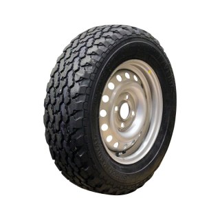luchtband + wiel 185/70 R13C 5Jx13H2 ET30 57/100/4 staal Savero M+S zilvergrijs