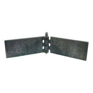 porte charnière droit avec goupille et avec graisseur 50 x 120mm lame de charnière brut démontable