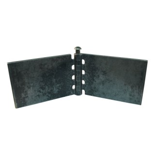 porte charnière droit avec goupille et avec graisseur 80 x 240mm lame de charnière brut