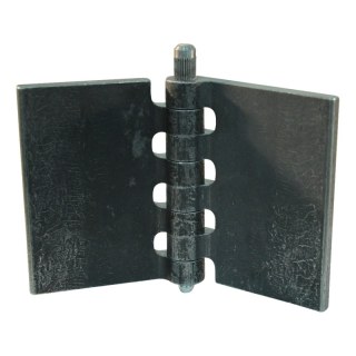 porte charnière droit avec goupille et avec graisseur 80 x 60mm lame de charnière brut