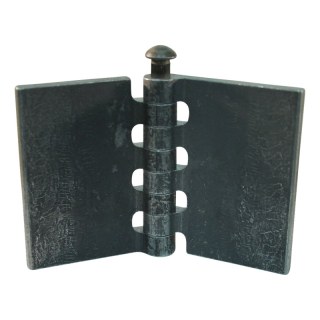 porte charnière droit avec goupille d'acier 80 x 60mm lame de charnière brut