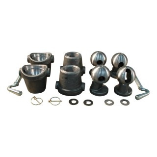 jeu de rotules articulées pour remorque tribenne, 3-faces 5000kg
