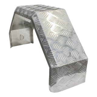 garde-boue 1 essieu simple aluminium 230mm x 800mm modèle angulaire