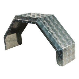 garde-boue 1 essieu simple aluminium 240mm x 800mm modèle angulaire