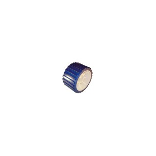bord de rouleau PVC bleu Ø128mm 75mm Ø22mm