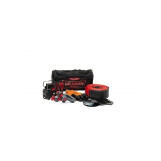 Kit d'accessoires tout-terrain comprenant : un petit compresseur, une sangle d'arbre de 9 m, 2 manilles 6 tonnes (7/8"), une pou