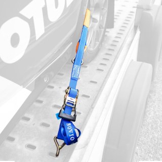 sangle d'arrimage pour transporteur de voiture avec boucle pour jante alu. 35mm x 1500mm polyester