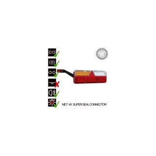 feu arrière LED connecteur AMP 7 PIN gauche 9/36V Lavaflow