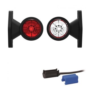 feu d'encombrement rouge/blanc universel DC câble 200mm, 0,75mm² 12/24V