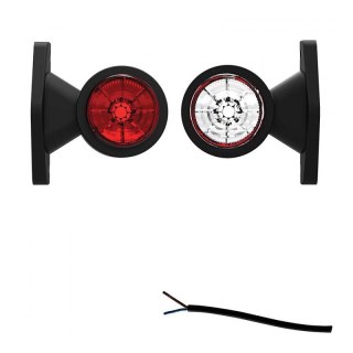 feu d'encombrement rouge/blanc universel câble 200 mm 12/24V